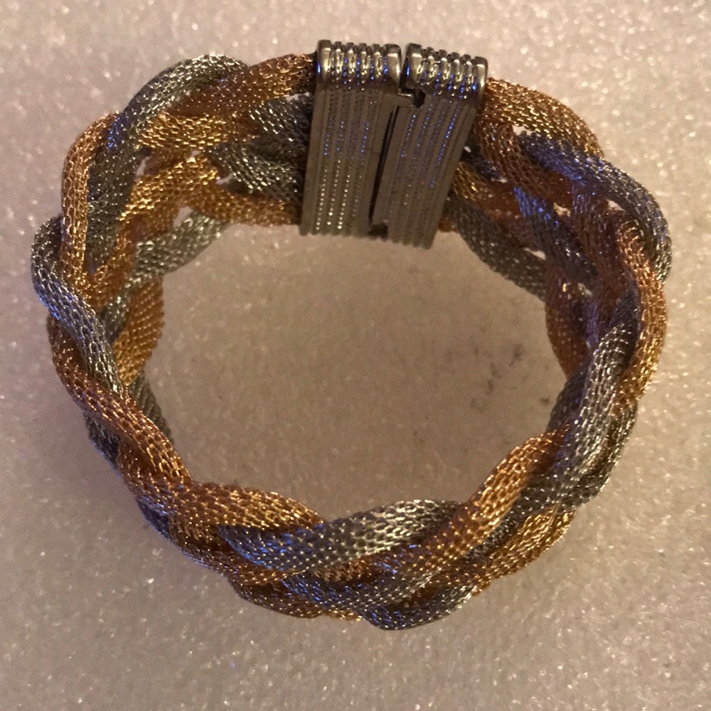 Mesh gold silver filled bracelet